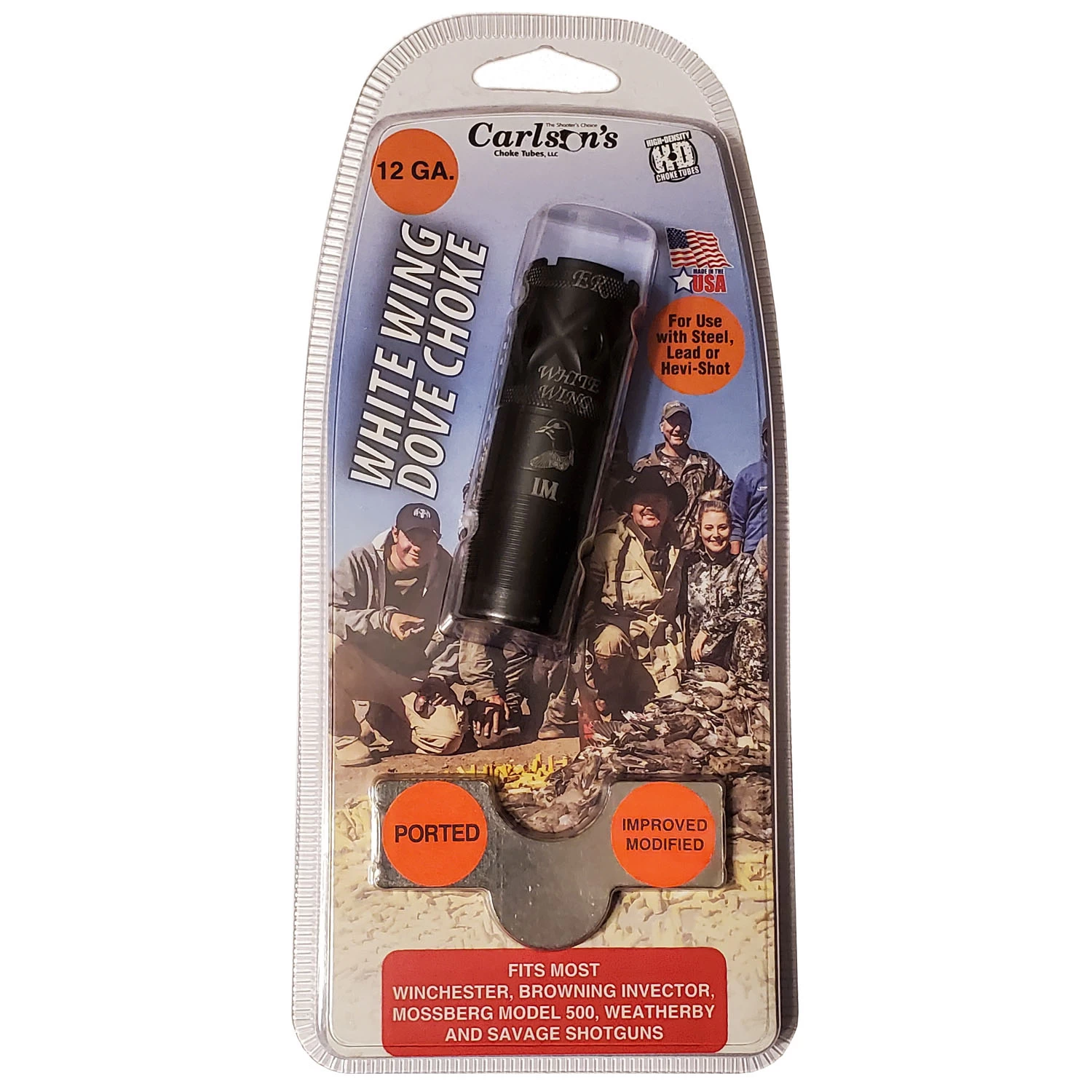 Carlson’s Choke Tubes WINCHESTER -BROWNING INV -MOSSBERG 500 WHITE WING DOVE ER Extended Range Ported Choke Tube 12GA .705 37501 - Image 2