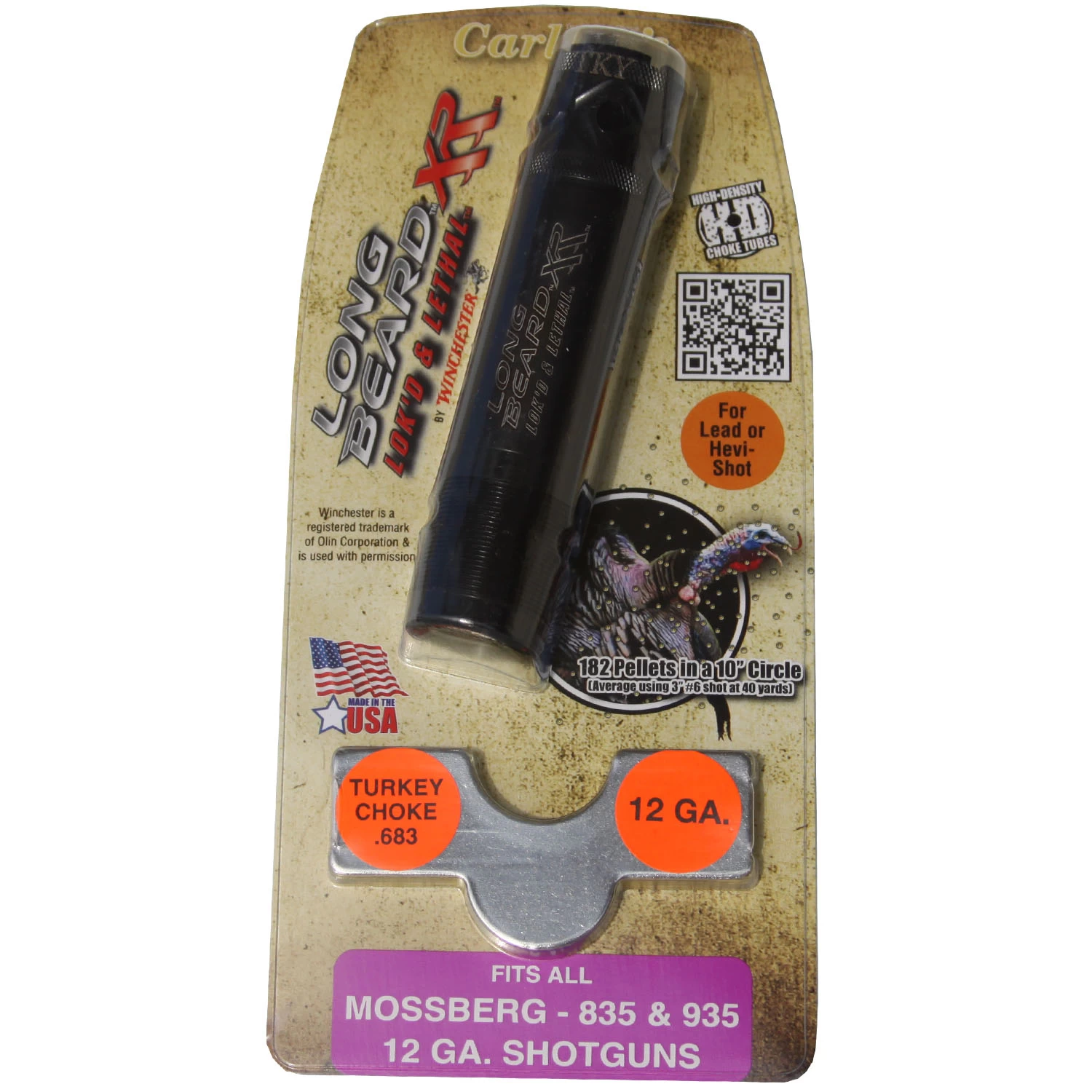 Carlson’s Choke Tubes MOSSBERG M835-M935 LONG BEARD XR TURKEY CHOKE TUBES .683 12GA 70160 - Image 2