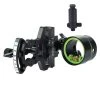 HHA Sports Bow Sight Tetra LT Slider .010 1 Pin Green 1 5/8″ Dia Left Hand TLT-5510 LH W/ Free Sight Light