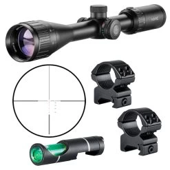 Hawke Optics Vantage IR Scope 4-12×40 Rimfire .22 WMR Reticle 14242 Combo W/Level & Mounts (14242+64101+22113)