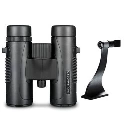 Hawke Optics Binocular Endurance ED 10×42 Black 36206 Combo Pack W/ Tripod Adapter (36206 & 64104)