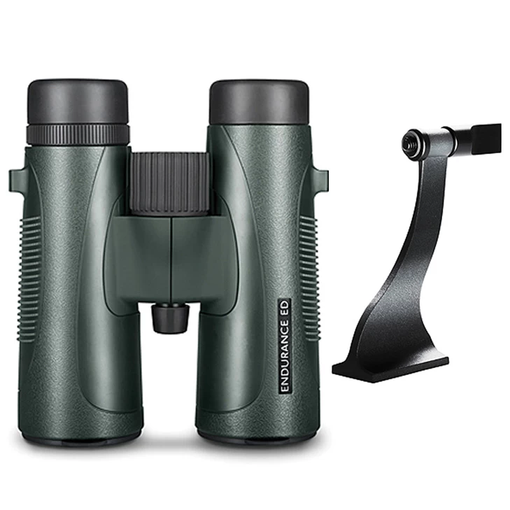 Hawke Optics Binocular Endurance ED 8×42 Green 36205 Combo Pack W/ Tripod Adapter (36205 & 64104)