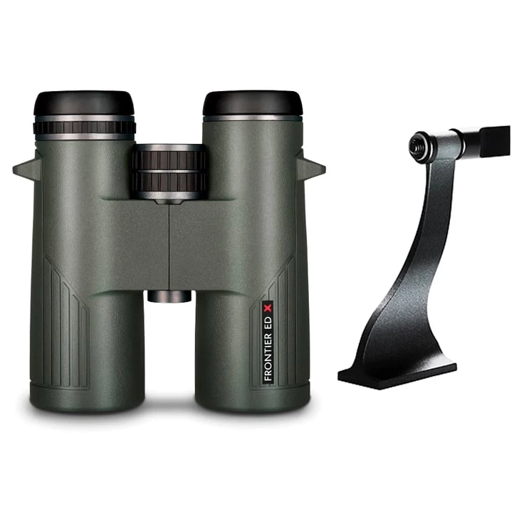 Hawke Optics Binocular Frontier ED X 10×42 Green 38412 Combo Pack W/ Tripod Adaptor (38412 & 64104)
