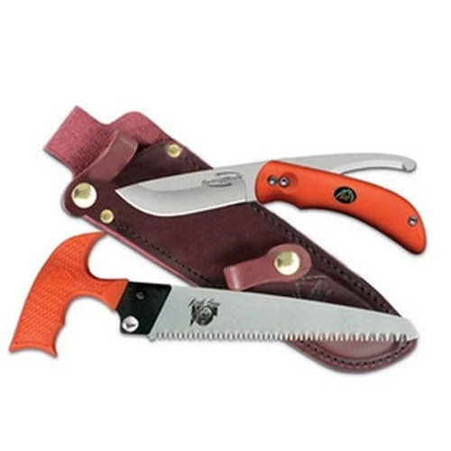 Outdoor Edge SwingBlaze Pak Combo Double Blade Hunting Knife And Bone Saw With Leather Sheath SZP-1 - Image 2