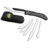 Outdoor Edge RazorBone Folding Hunting Knife With Drop-Point Blades, Boning-Fillet Blades, Gutting Blade And Nylon Sheath Gray RBY-10