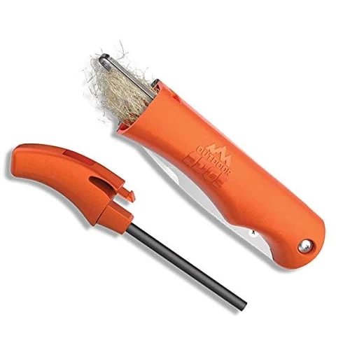 Outdoor Edge Ignitro Survival Knife With Fire Starter & Whistle IG-23C